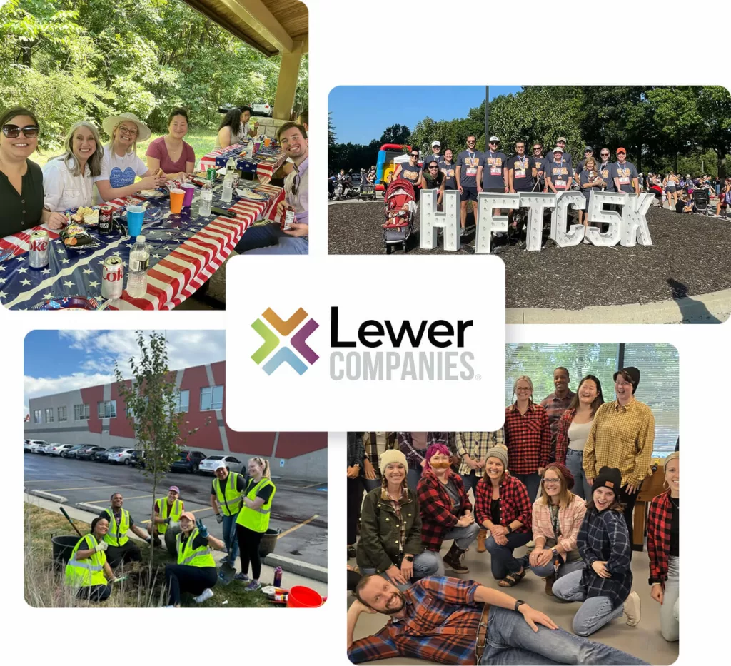 Collage image of lewer company events